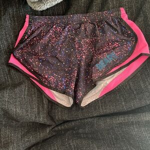 Soffe Black and Pink Speckled Athletic Shorts